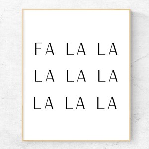 Fa La La La La Printable, Christmas Song Printable, Christmas Song Wall ...