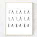 Fa La La La La Printable Christmas Song Printable Christmas - Etsy