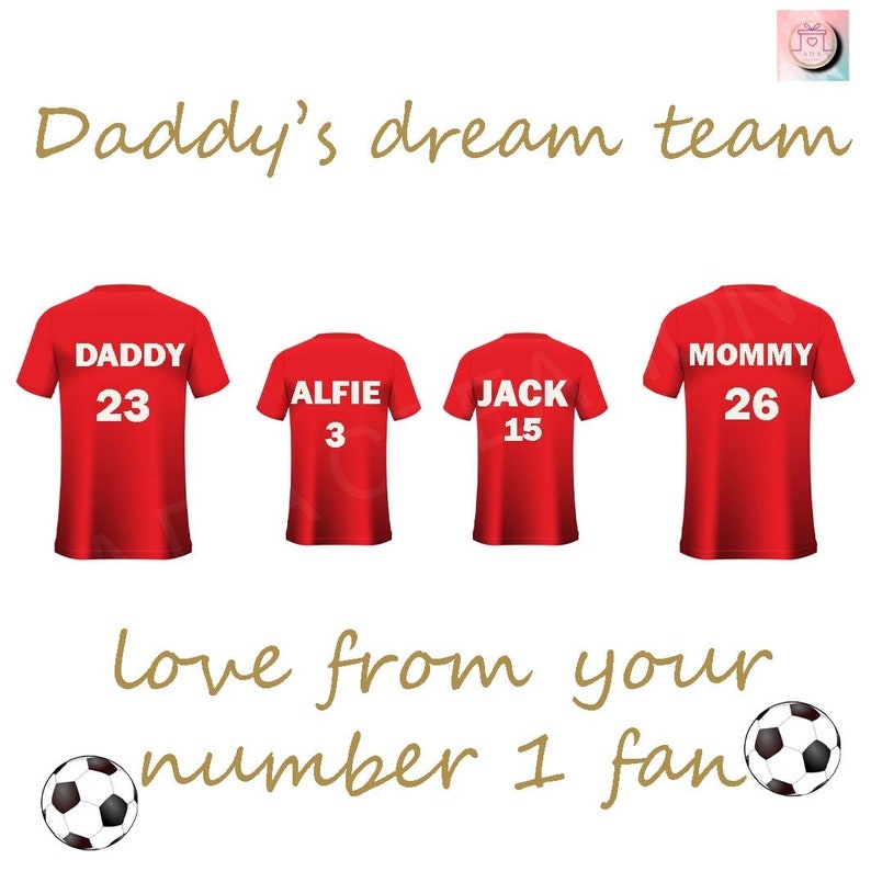 Personalised Football shirt Mug Fathers Day Birthday Christmas gift custom image 6