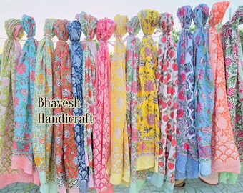 Indian Block Print Sarong, Sarong Beach Wrap, Cotton Sarong, Pareo, Block Print Scarf, Summer Beach Pareo , Size 44x72 Inch
