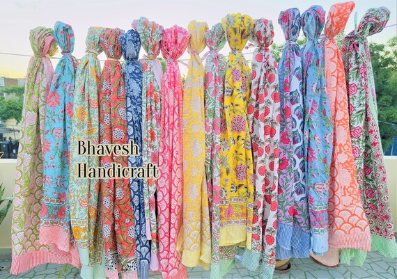 Indian Block Print Sarong, Sarong Beach Wrap, Cotton Sarong, Pareo, Block Print Scarf, Summer Beach Pareo , Size 44x72 Inch