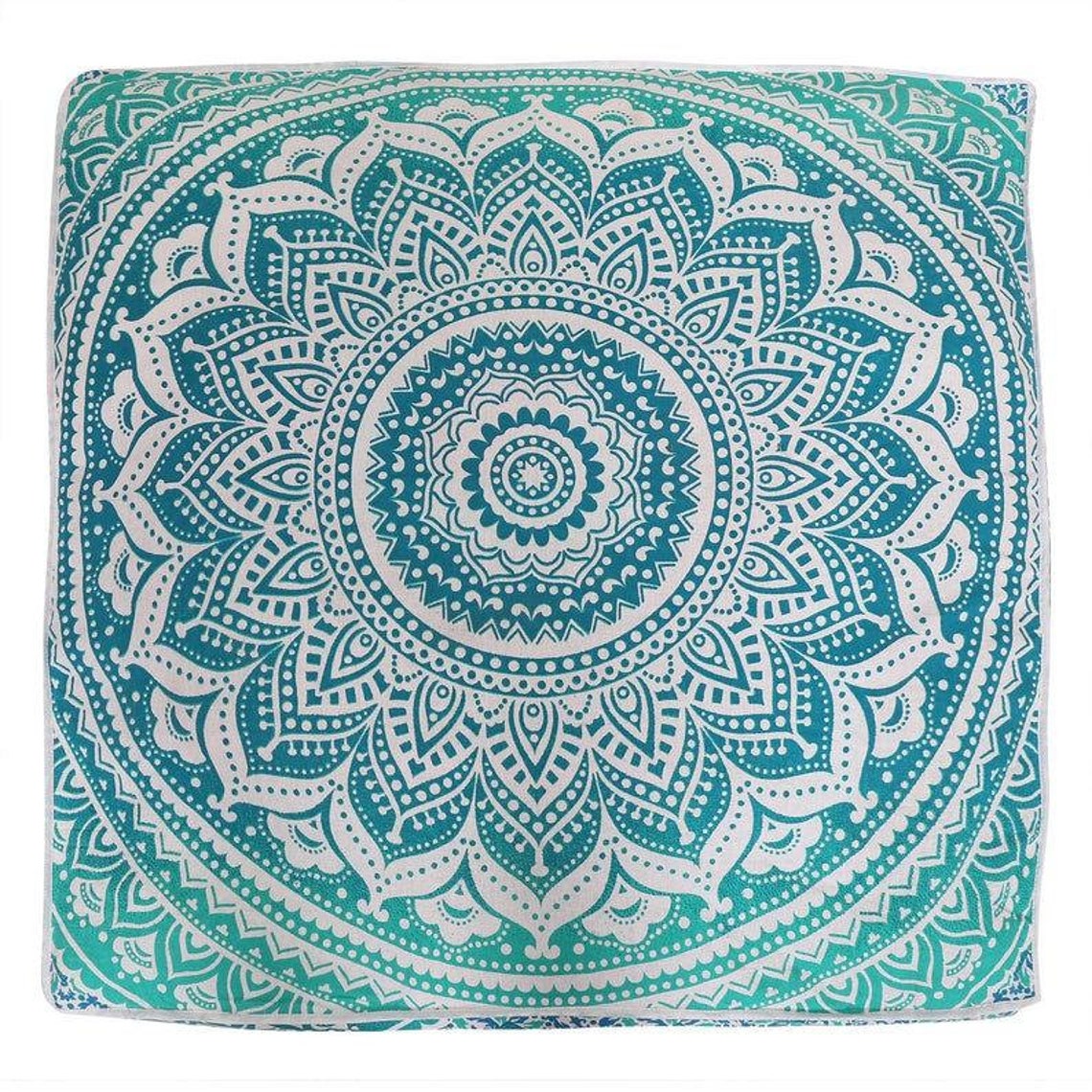 Boho Boho gran tamaño indio meditación piso almohada cubierta | Etsy
