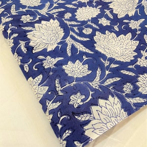 Block Print Fabric By Yard Assorted Floral Print Fabric Indian 100 % Pure Cotton Fabric, Dressmaking Fabric, Sewing, Crafting, Upholstery BH - 04