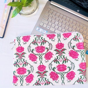 Quilted iPad Pouch, iPad Air Pro Case,Cute iPad Sleeve, iPad Bag, Laptop/Tablet Sleeve,Laptop Bag,Keyboard Portable Protective Bag