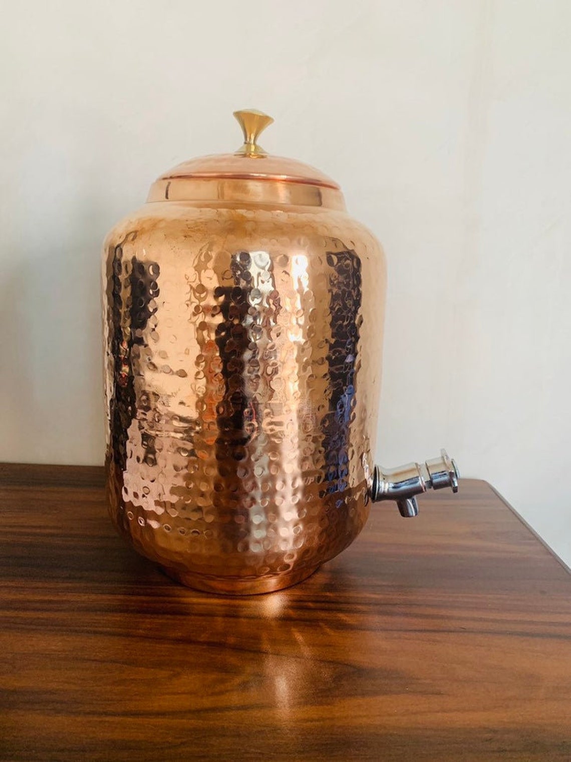 Indian Copper Water Storage Tank Copper Tanki Hammered Pure Etsy