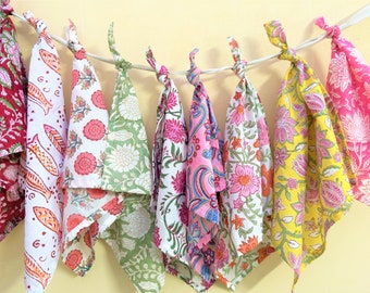 Mix and Match BOHO Indian Hand Block Printed Cotton Cloth Dinner Napkins Set of 30 Pcs Wedding Event Party Home Restaurant Picnic Gift