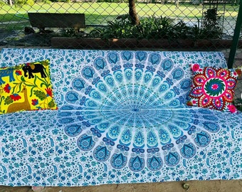 GROTE Mandala Sofa Cover Extra Grote Bankhoes Gooi Deken Loveseat Set Boho Sofa Cover Bed Cover Custom Made Sofa Covering Gooi