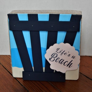 Life&#39;s a Beach Wooden Block Sign