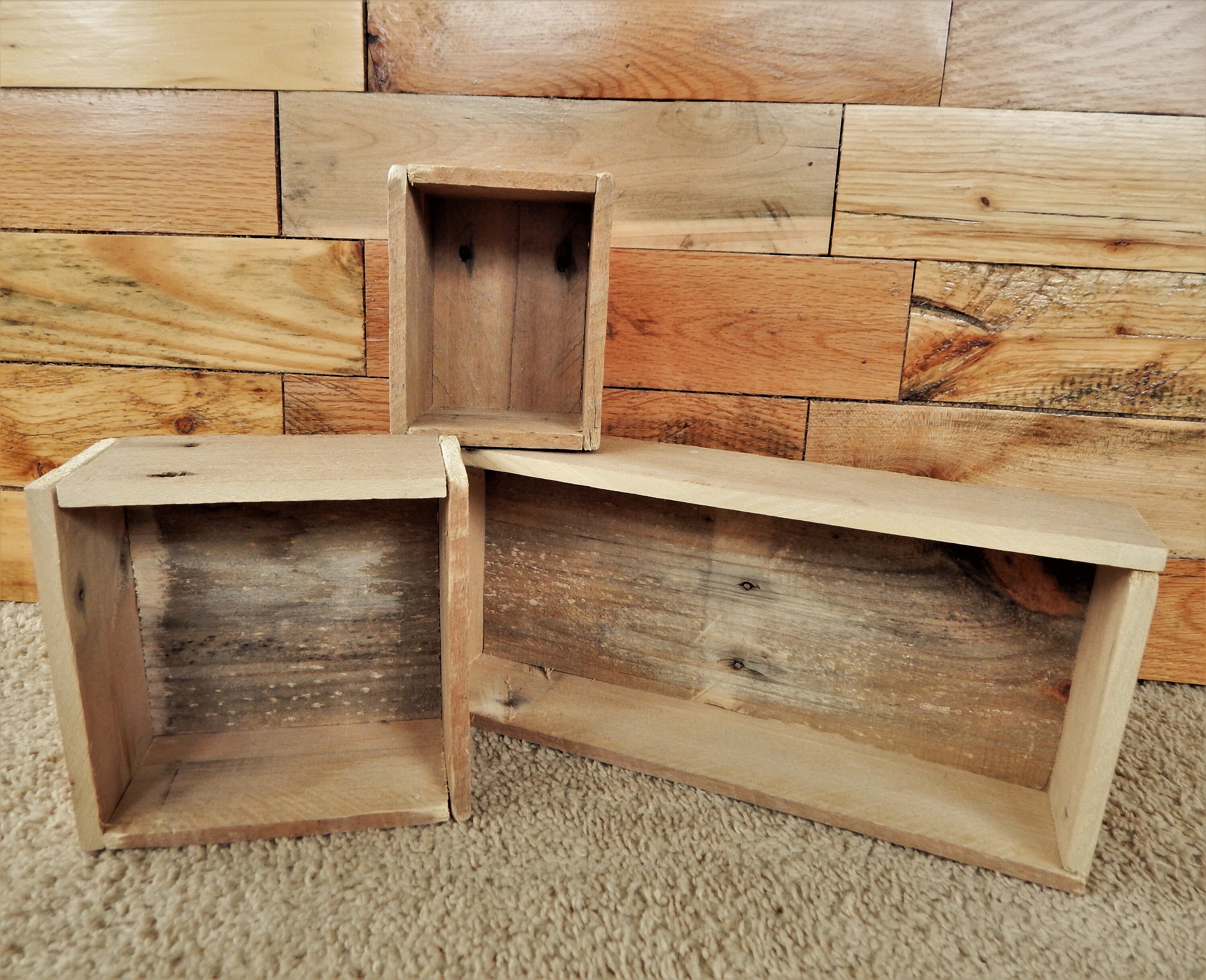 Cajas de madera recuperadas rústicas multiusos Ideal para | Etsy