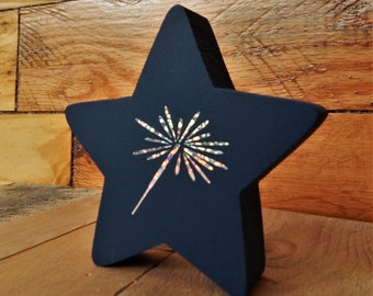 Small Wooden 4th of July Star