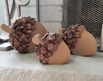 Fall Acorn Shelf Sitters - Set of 3
