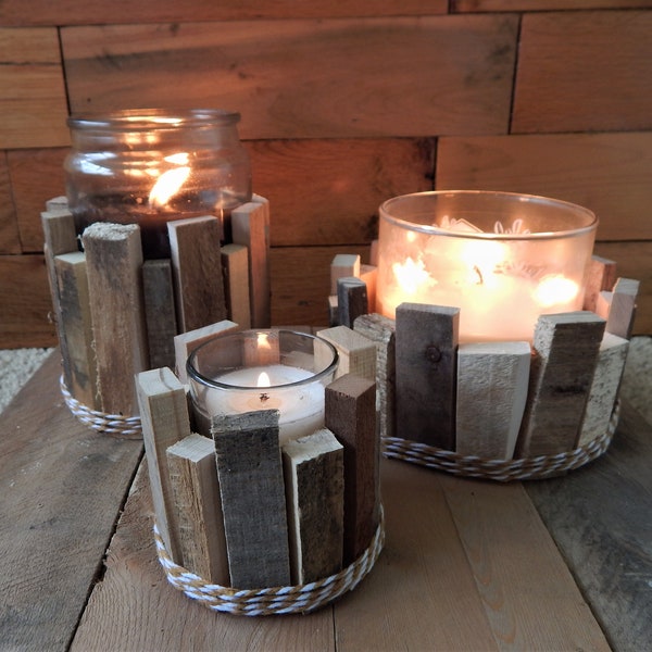 Rustic Candle Holder Etsy