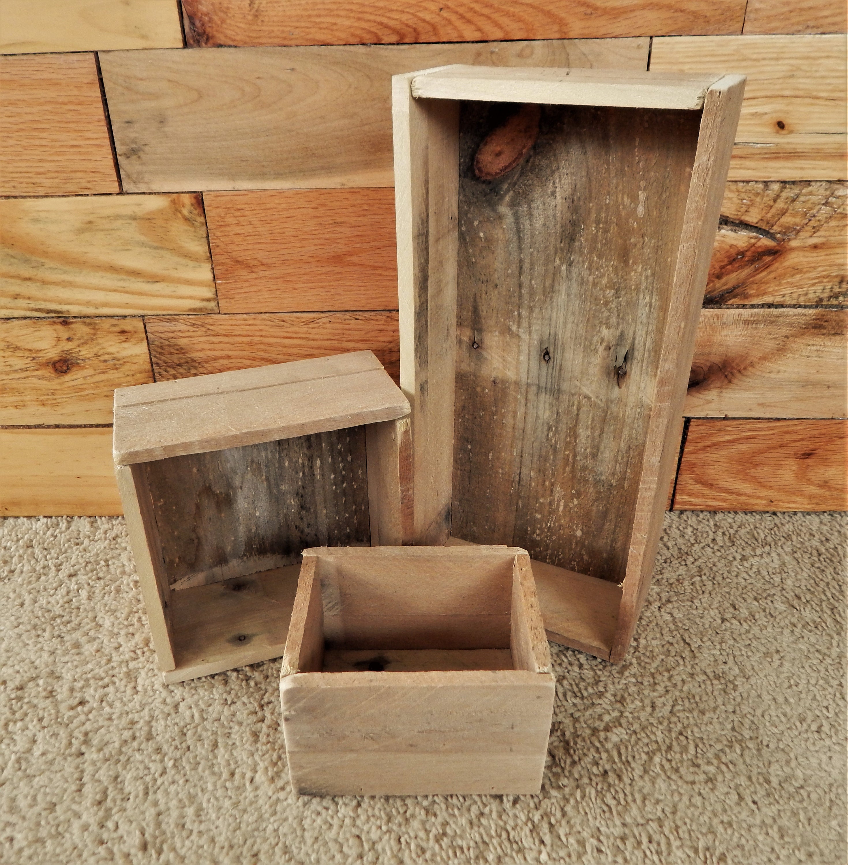 Cajas de madera recuperadas rústicas multiusos Ideal para Etsy
