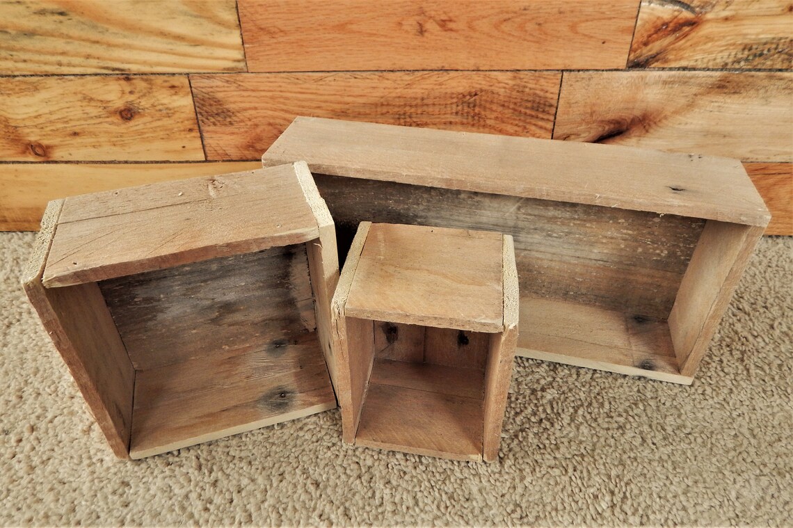 Cajas de madera recuperadas rústicas multiusos Ideal para Etsy