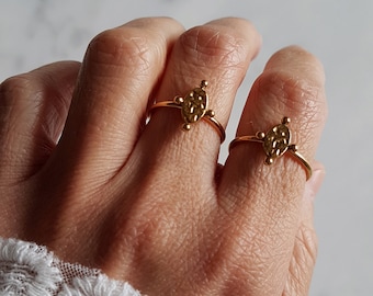 AGLAÉ adjustable ring in gold stainless steel