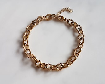 LOUISE women's bracelet with large links in gold stainless steel