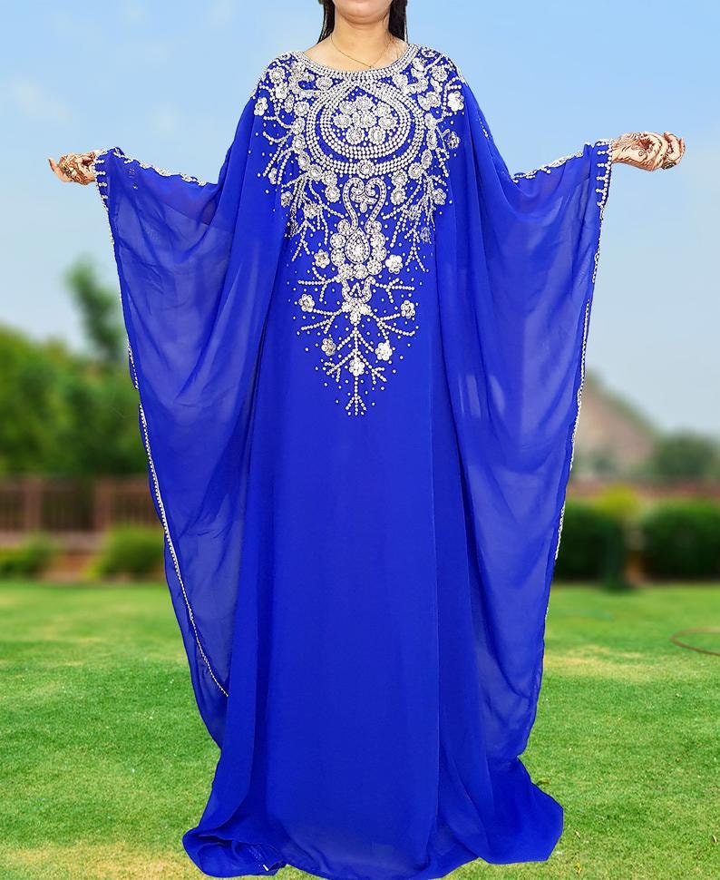 Dubai Kaftan Dresses for Women Evening Dress Maxi Long Gown Etsy