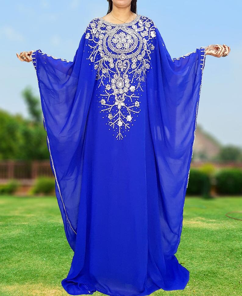 Dubai Kaftan Dresses for Women Evening Dress Maxi Long Gown Etsy