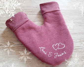 Partnerhandschuh personalisiert Handschuh mit Herz, Namen & gewünschter Schriftart Geschenk Weihnachten Nikolaus Valentinstagskalender