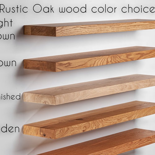 Wood Floating Shelves for Wall Decor. Oak Rustic Shelves Etsy