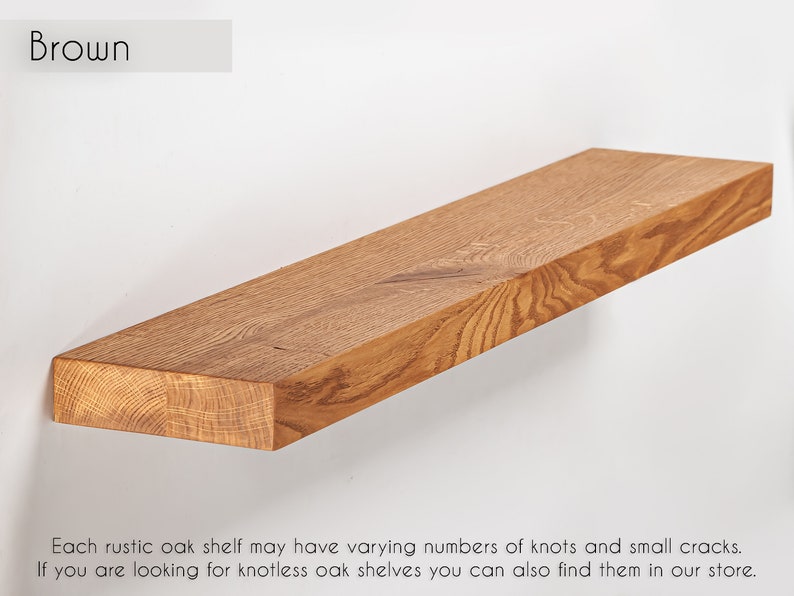 Rustic Oak Wall Shelves Custom Sizes. Wood Floating Shelves Etsy