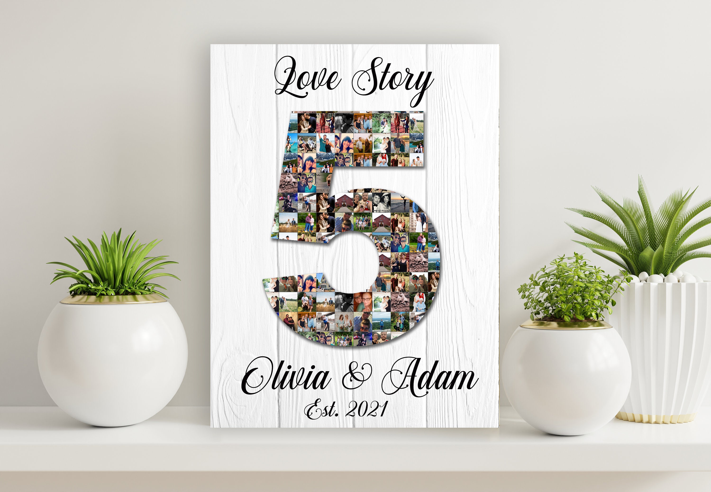 Wedding anniversary gift on Wood for couples wife or husband. Etsy