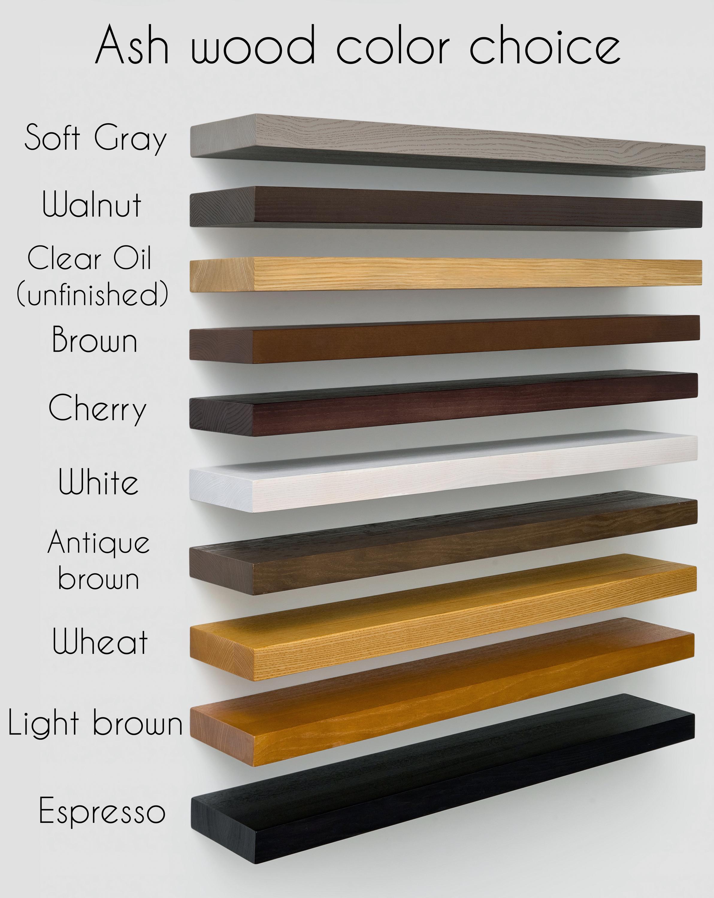 Custom Floating Shelves - any length, width and height. Solid Wood wall shelves. For kitchen, living room, bathroom, dining room decor.