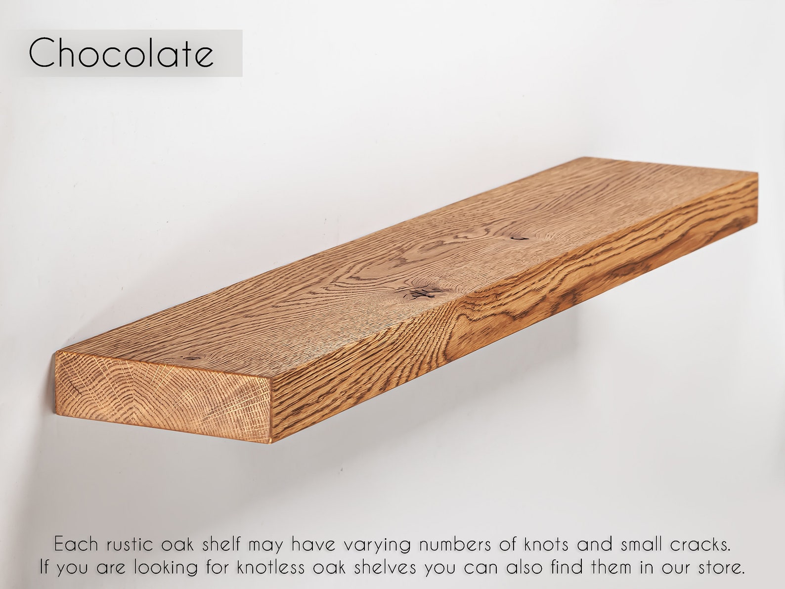 Rustic Oak Wall Shelves Custom Sizes. Wood Floating Shelves Etsy