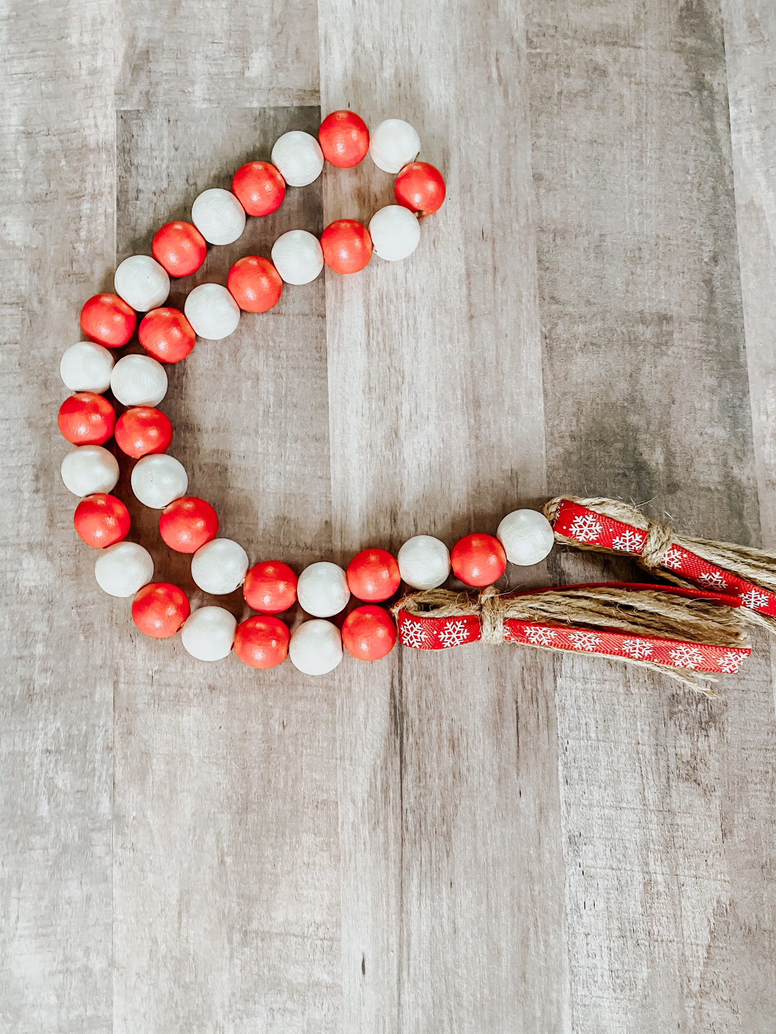 Guirnalda de madera de caña de caramelo metálico / cuentas de | Etsy