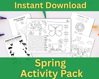 Spring Activity Pack for Kids | Printable Games & Coloring (PDF)