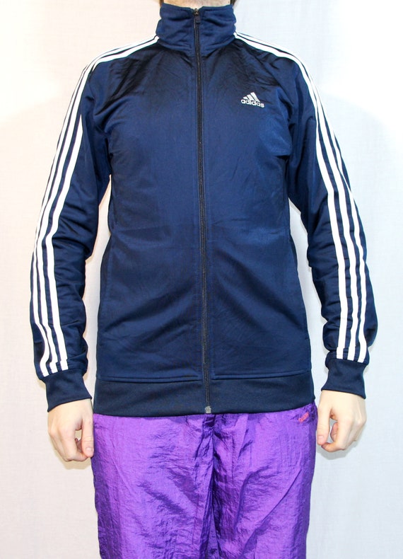Vintage Adidas track, blue unisex track, three str