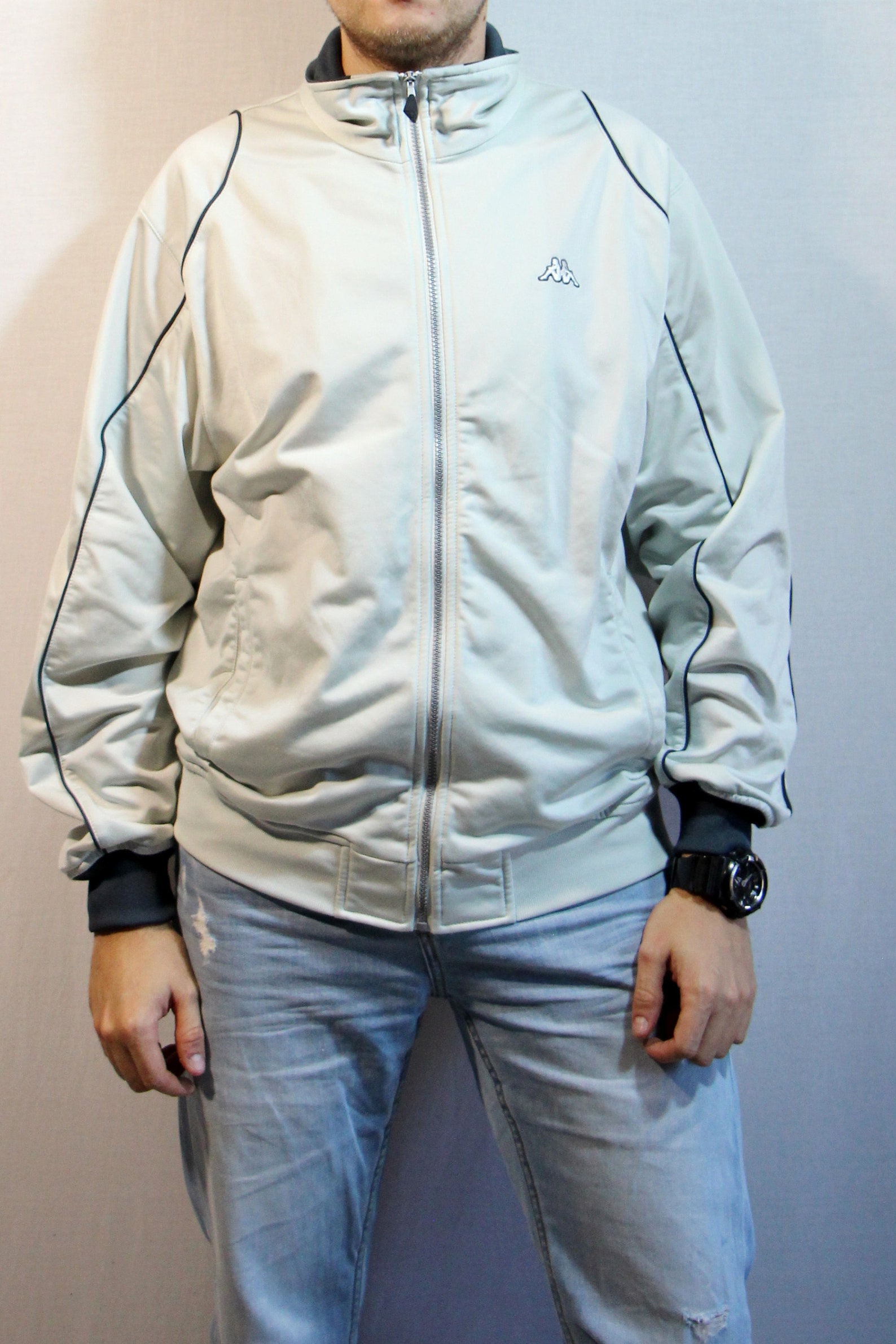 Vintage Kappa Jacket Mens Retro Kappa Track Gray Vintage - Etsy