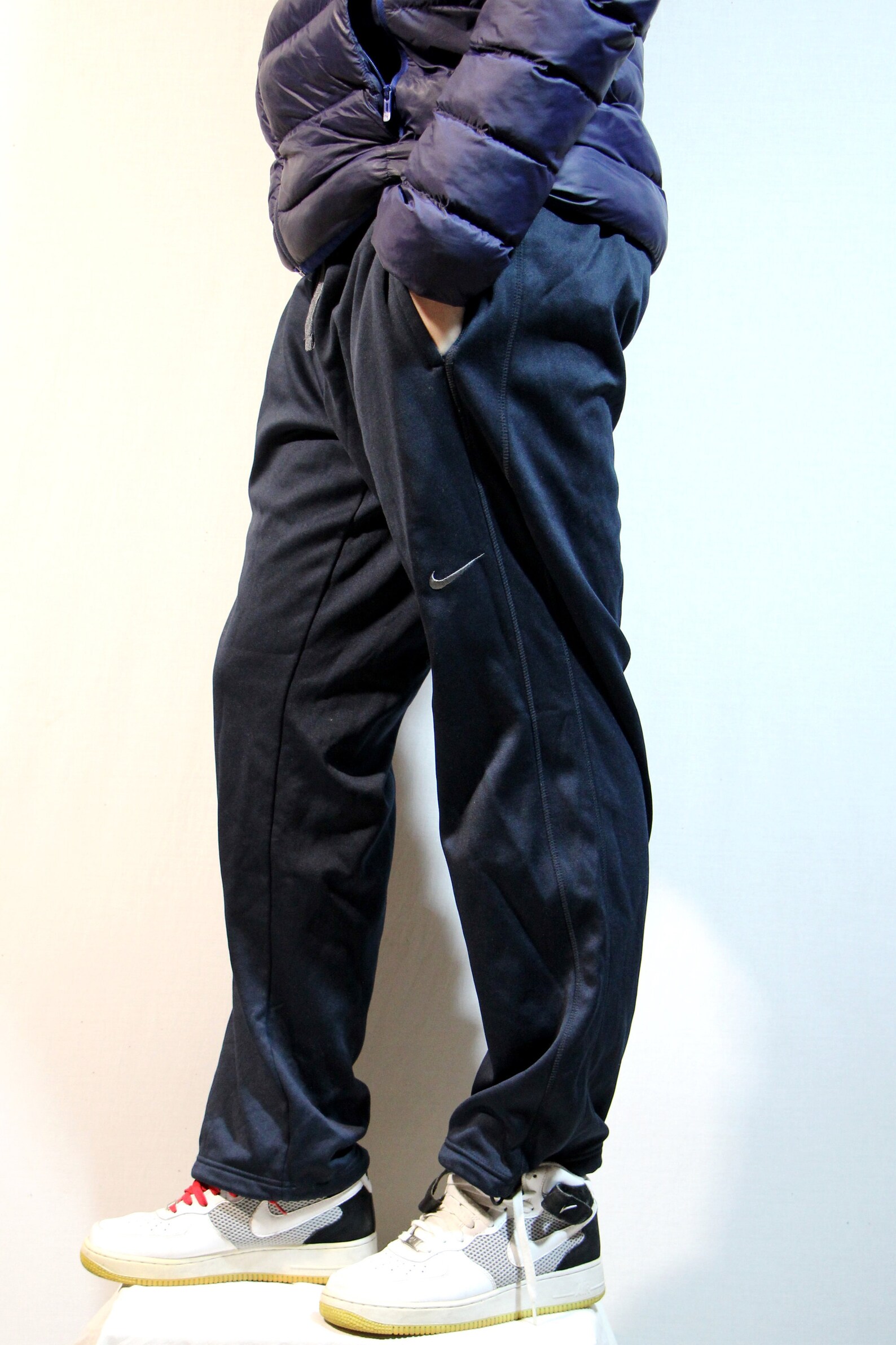 nike blue vintage track pants