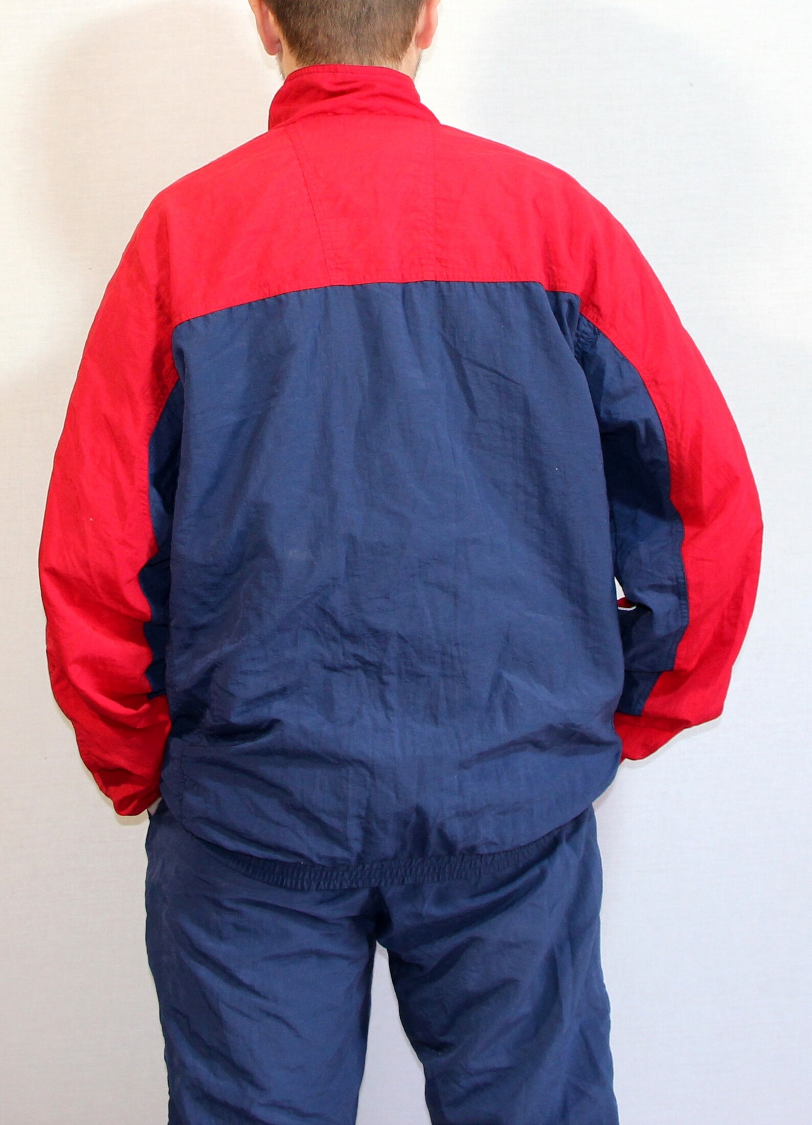 Vintage Mens Tracksuit Blue/ Red Tracksuit Mens Windbreaker Etsy UK