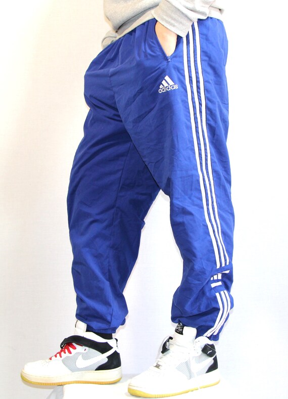 Vintage Adidas pants, mens vintage sports blue pan