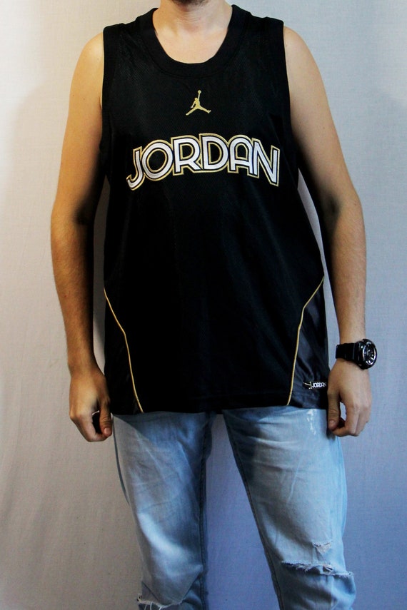 Vintage Jordan mens T-shirts, mens basketball blac