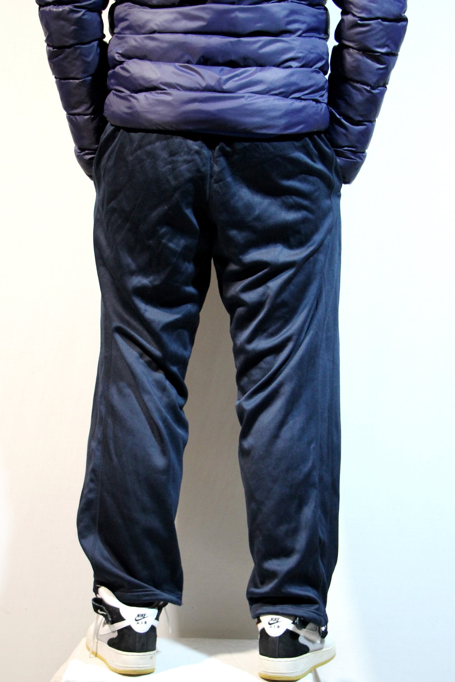 nike blue vintage track pants