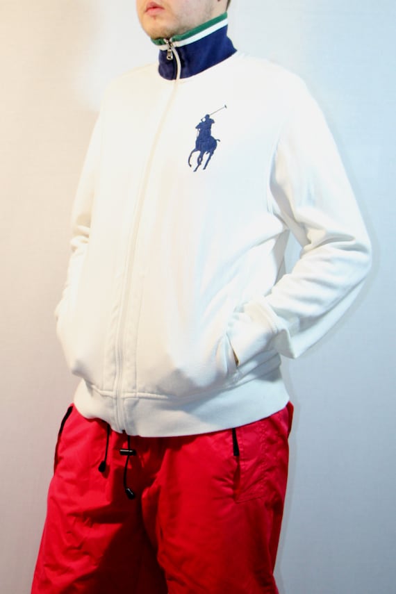 Vintage Ralph Lauren jacket, mens white vintage zi