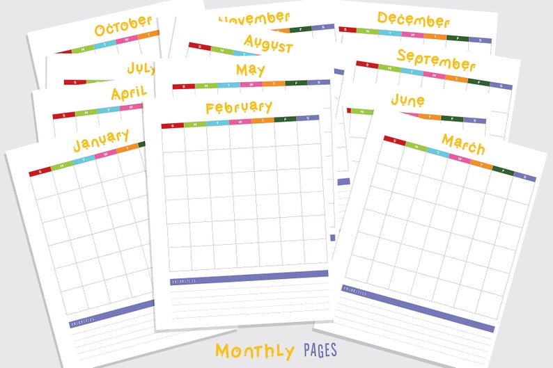 Printable Funny Planner 20212025 Calendar Daily Weekly Etsy
