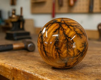 Olive Wood - High Performance - Gear Shift Knob – Hand-Turned Weighted Shifter – Fractal Burned – Custom Made for Classic Cars