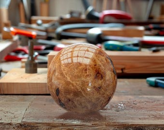 Maple Burl - High Performance - Gear Shift Knob – Hand-Turned Weighted Shifter –Fractal Burned – Custom Made for Classic Cars