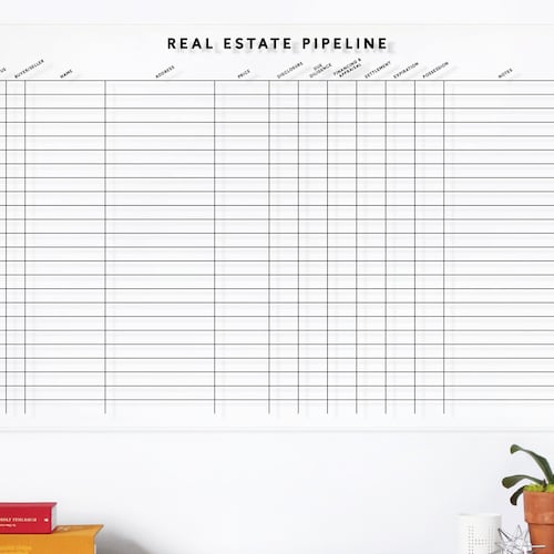Real Estate Board LARGE Size Clear Acrylic Realtor Pipeline Etsy
