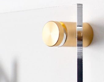 Soportes de montaje en pared de oro, plata, negro o blanco / Juego de 4 piezas con tornillos y anclajes / Herrajes sólidos de alta calidad para montaje en pared