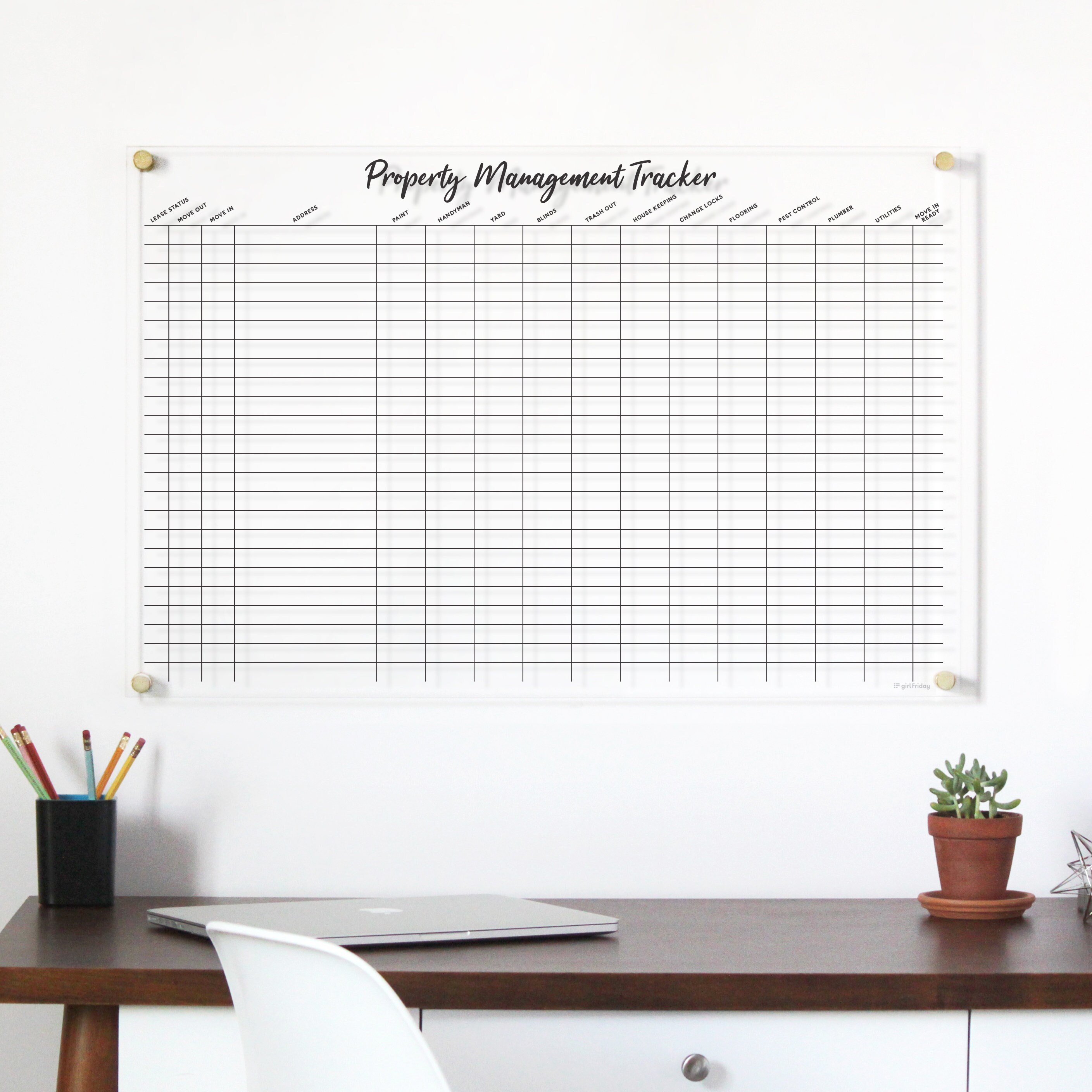 Property Management Dry Erase Board LARGE Size Clear Acrylic Etsy