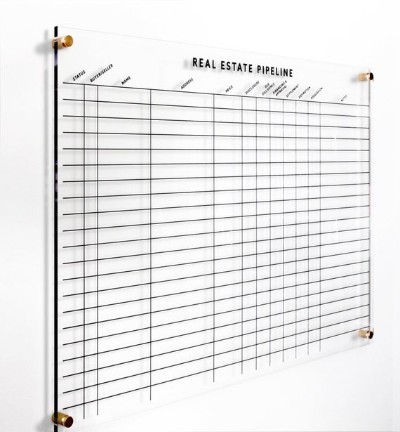Real Estate Board LARGE Size Clear Acrylic Realtor Board Etsy