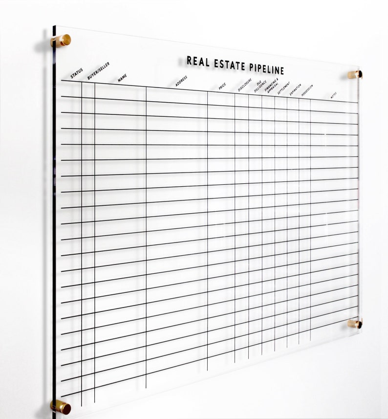 Real Estate Board LARGE Size Clear Acrylic Realtor Board Etsy