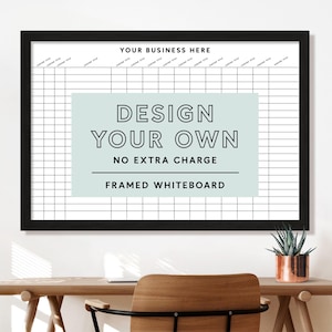 Design Your Own Custom Dry-Erase Board | Business Organizer | Premium Acrylic with Frame Options | Fully Customizable Layout