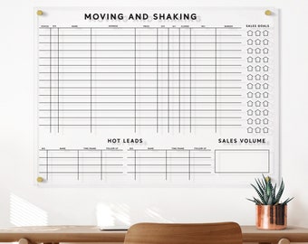 Moving & Shaking Real Estate Board - Clear Acrylic Realtor Board - Lucite Real Estate Board