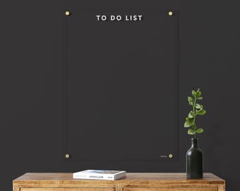 Custom Acrylic Memo Board | Dry Erase White Text | Personalized Wall Decor for Home & Office Organization