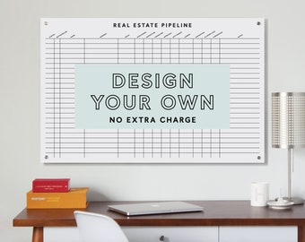 DESIGN YOUR OWN board | Floating White Acrylic Business Board